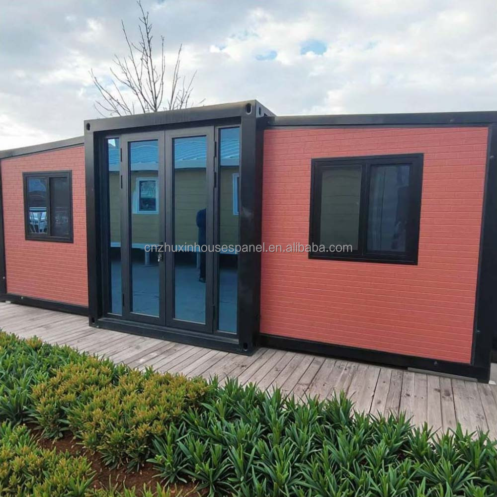 Double Wing Expandable 40ft Contemporary Sandwich Panel Container House Mobile Classroom with Teacher Housing