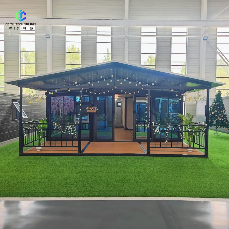Double Wing Expandable Emergency House Quick Build Waterproof Portable Expandable Cabin for Disaster Relief Refuge Camp