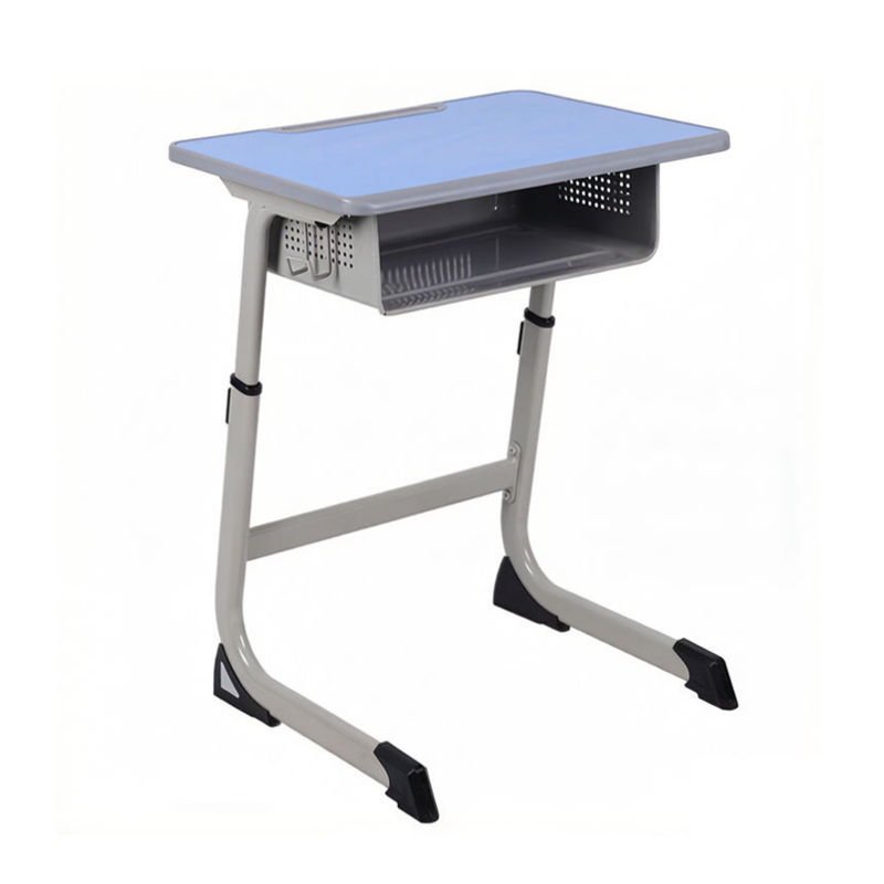 Durable Eco-friendly Metal Frame C-Type Student Desk And Chair Single School Desk Set For Classroom Learning