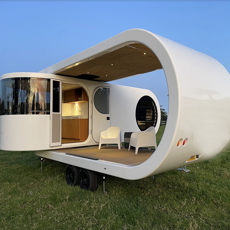 Custom Mobile Camping Trailer House/ Expands Foldable Mobile Capsule House/U Shape Mobile House for Sale