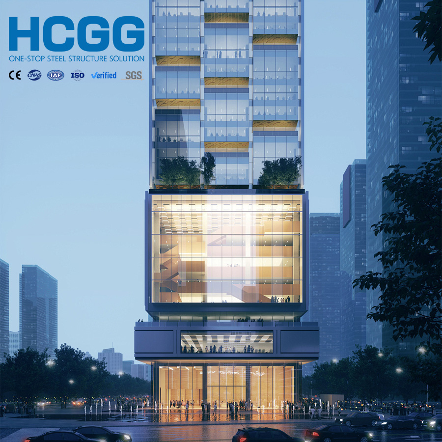 Expandable Steel Structure Office Building, Easily Add Floors or Wings As Your Business Grows, Ideal for Startups