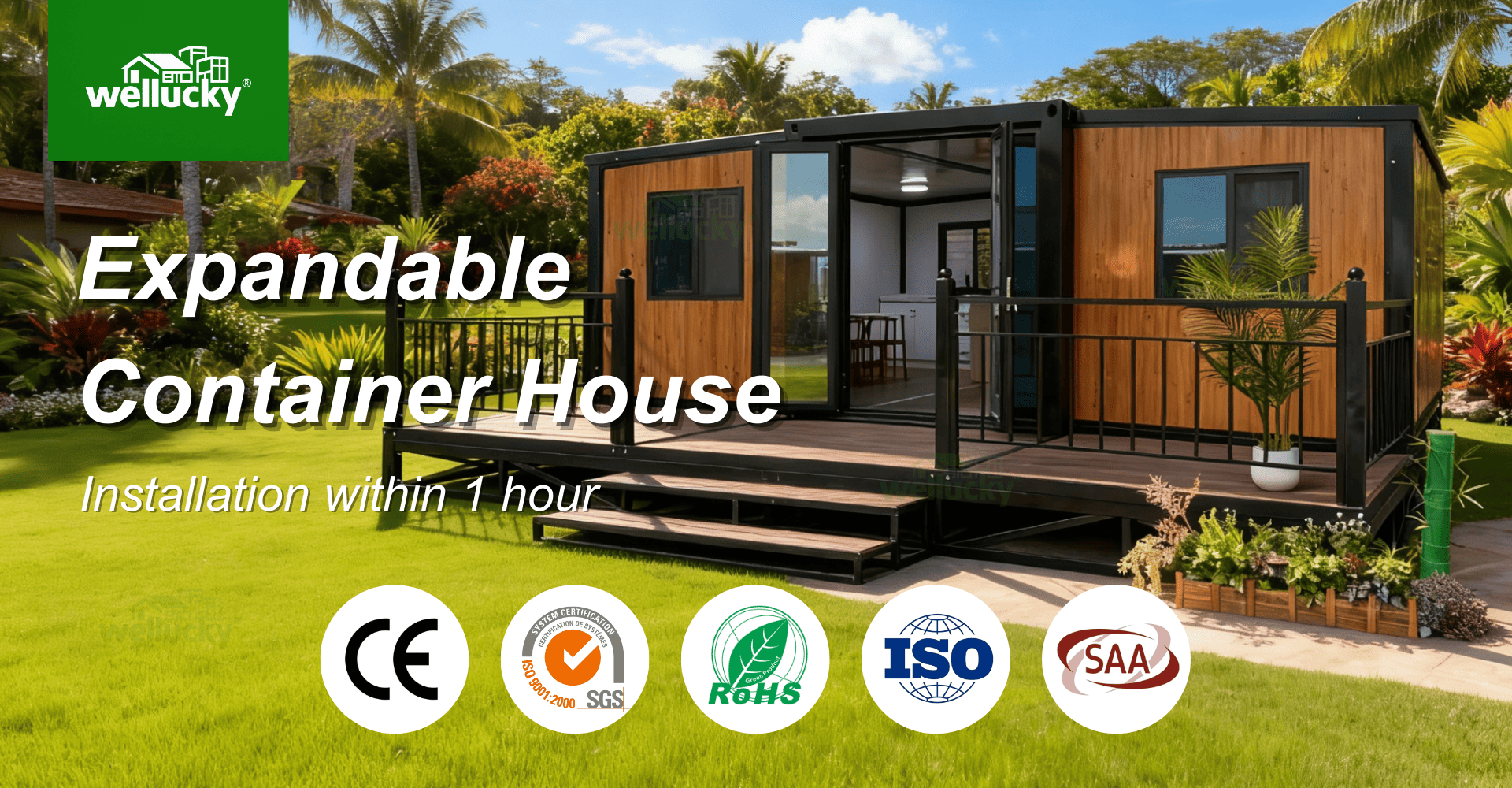 Prefabricated Mobile Housing Unit for Camps Workspace Temporary Accommodation Fold Out Container Home Expandable Container House