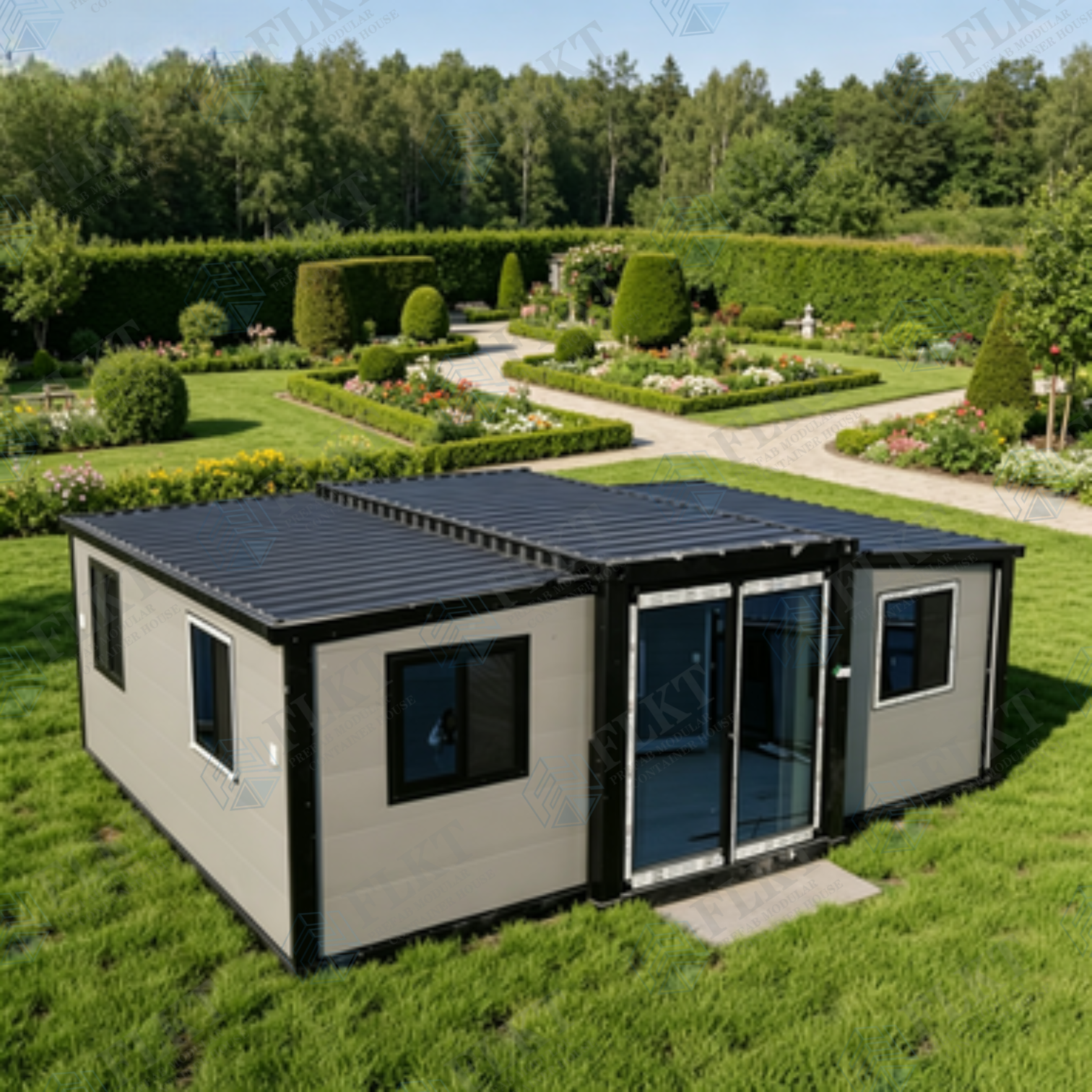 FLKT Steel Frame Waterproof Expandable Container House 2 Years Warranty Source Factory Modern Prefabricated Living Granny Flat