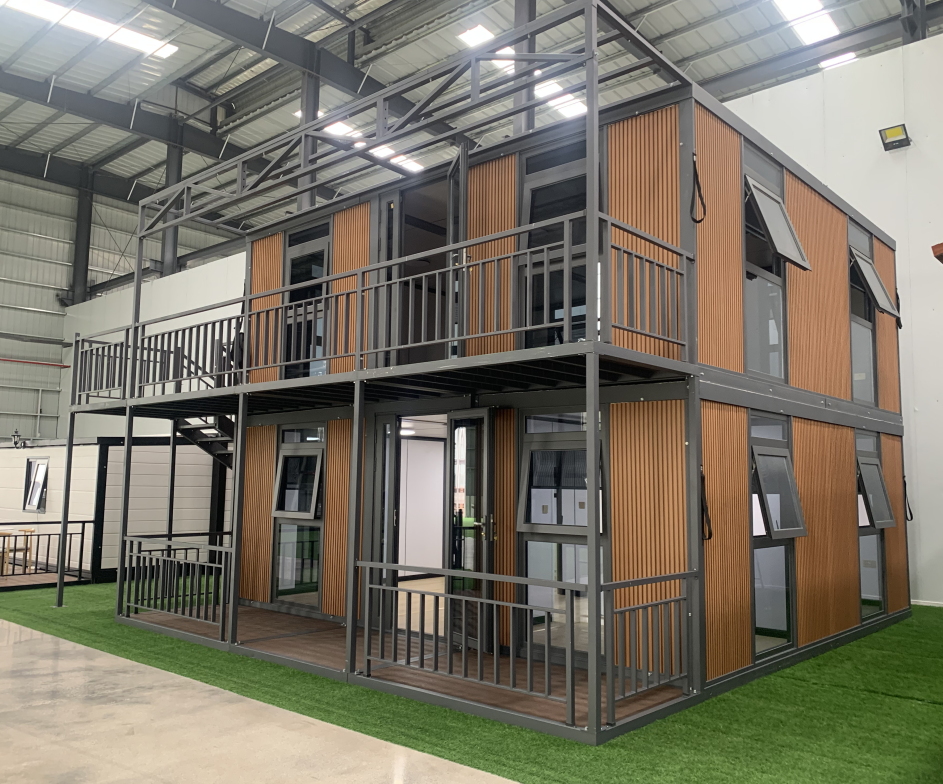 Luxury 40ft Double Wing Expandable House Modern Prefabricated Villa Bathroom Kitchen Office Building Bedroom Anti-corrosion 10