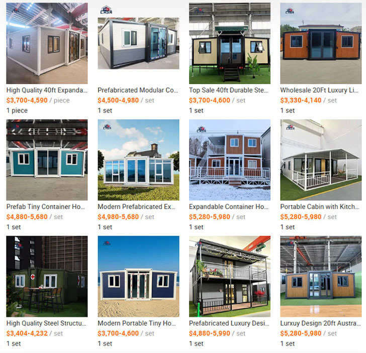 Luxury 40FT Expandable Container House Prefabricated Portable Prefab Cabin Modular Homes Foldable Tiny Container Home