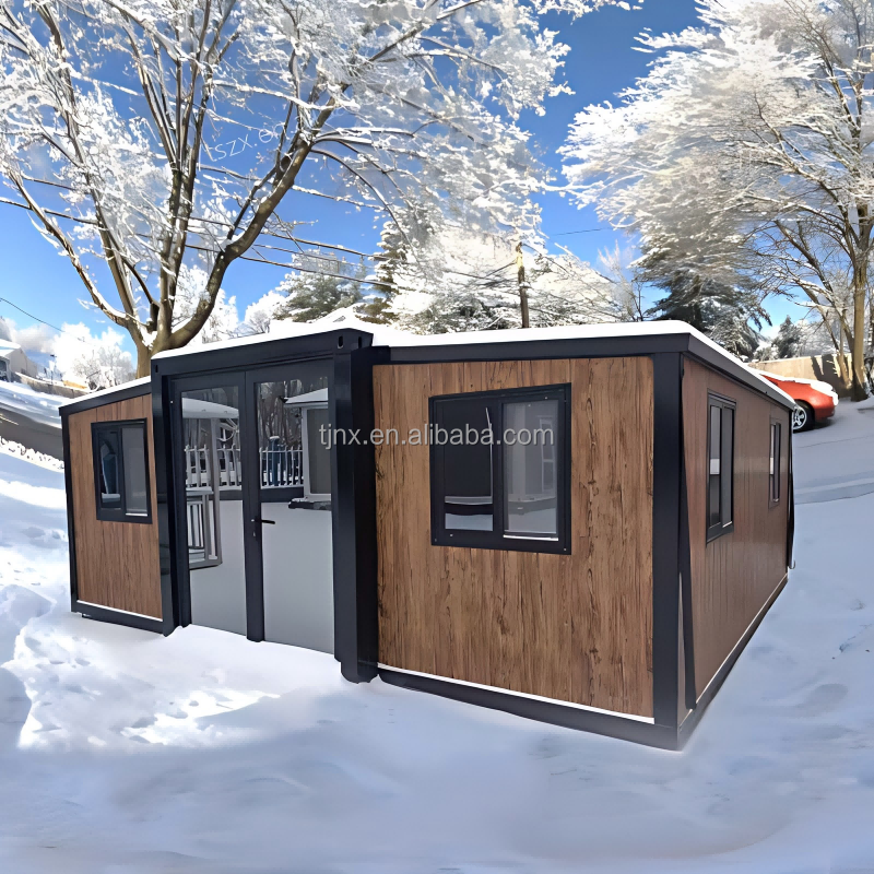 Luxury Mobile Prefab House 20ft 40ft Double Wing Prefabricated Folding Homes 2 3 Bedrooms Modular Expandable Container House