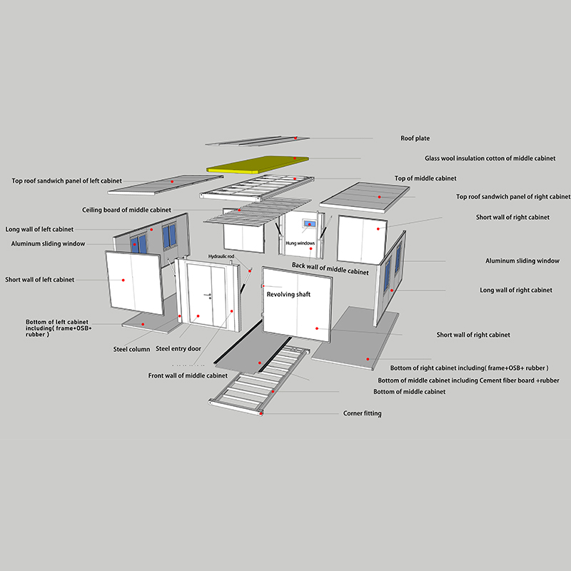 Folding House Expandable Modular Home 20ft 30ft 40ft Prefab House Australia Expandable Container House Home Office