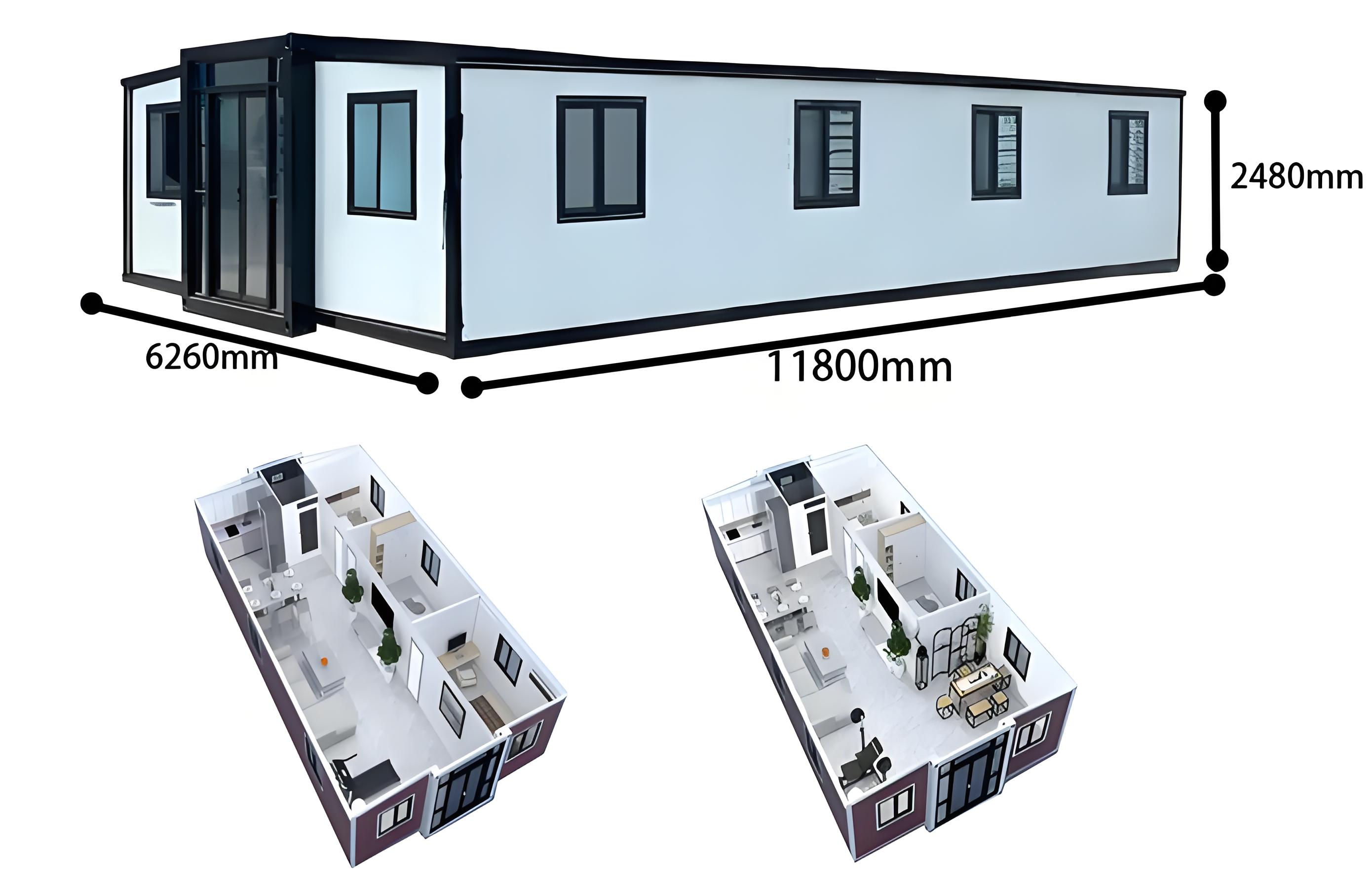 40FT Container House Structural Plan