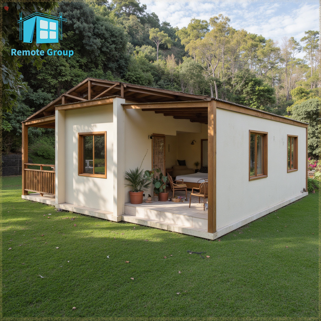 Remote Eco-Friendly Double Wing Foldable Casa Contenedor Expansible Prefab Portable Fast Install with Bathroom 30ft