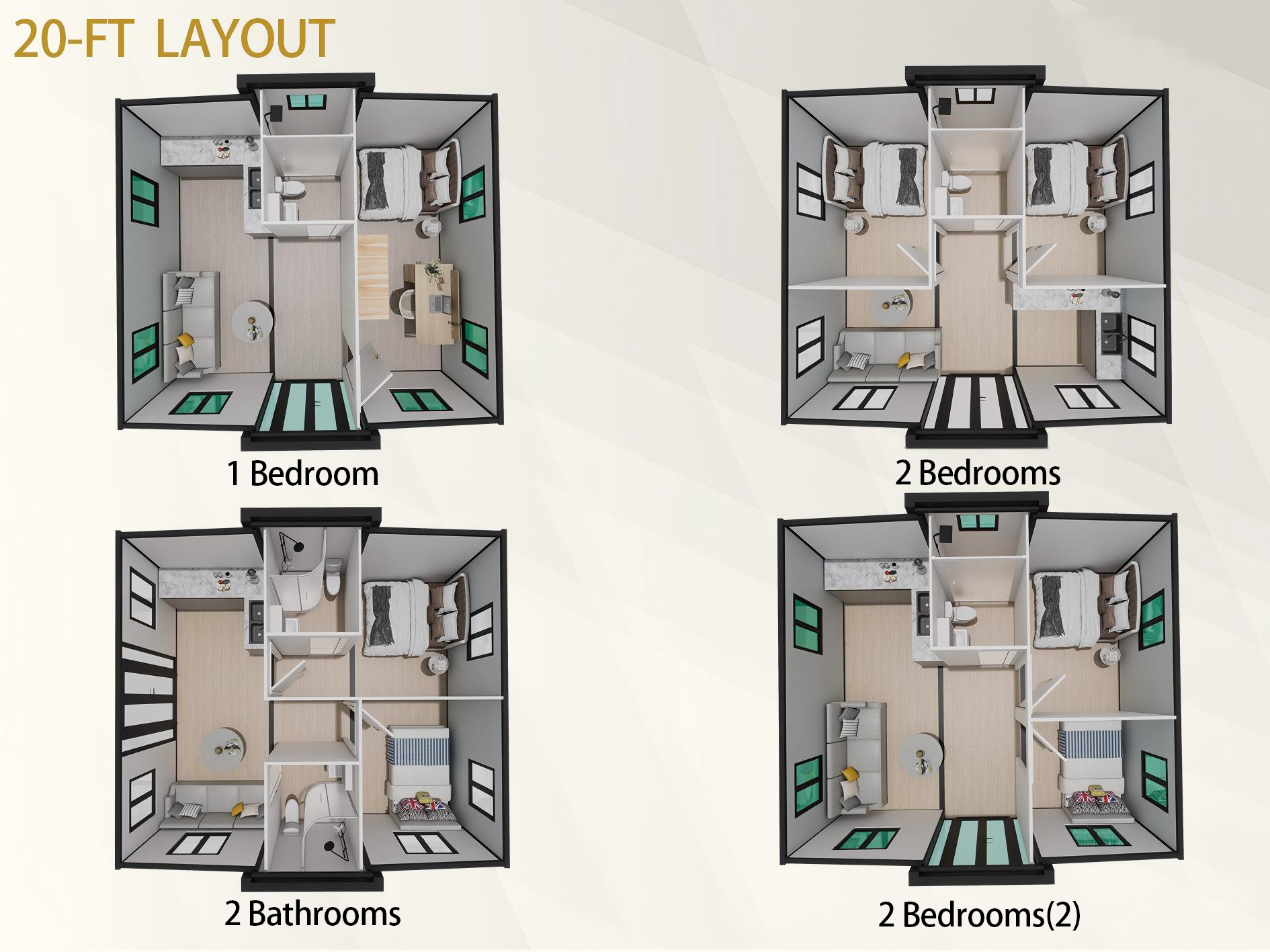 Luxury Prefab Houses Villas Australia Standard 20ft 30ft Expandable Container House for Office School Steel