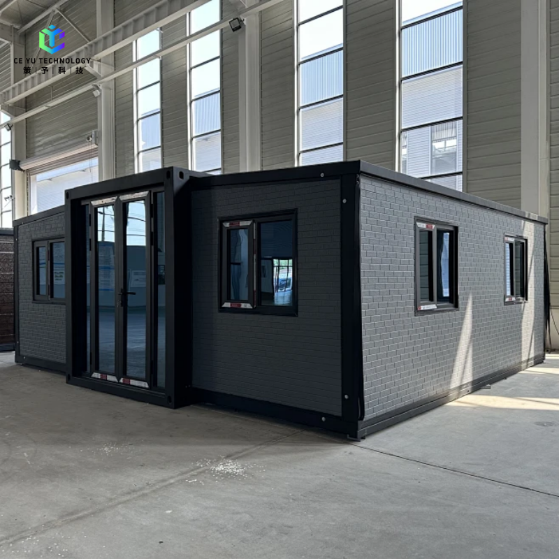 Double Wing Expandable Emergency House Quick Build Waterproof Portable Expandable Cabin for Disaster Relief Refuge Camp