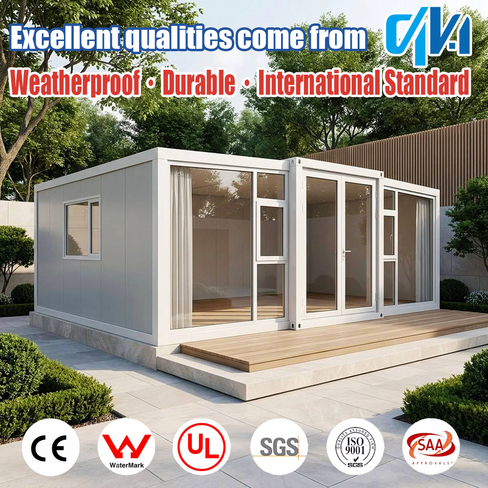 Eco-Friendly Expandable 2-5 Bedroom Container House 40Ft 20Ft Prefabricated Mobile Living Unit Light Steel Portable Prefab Home