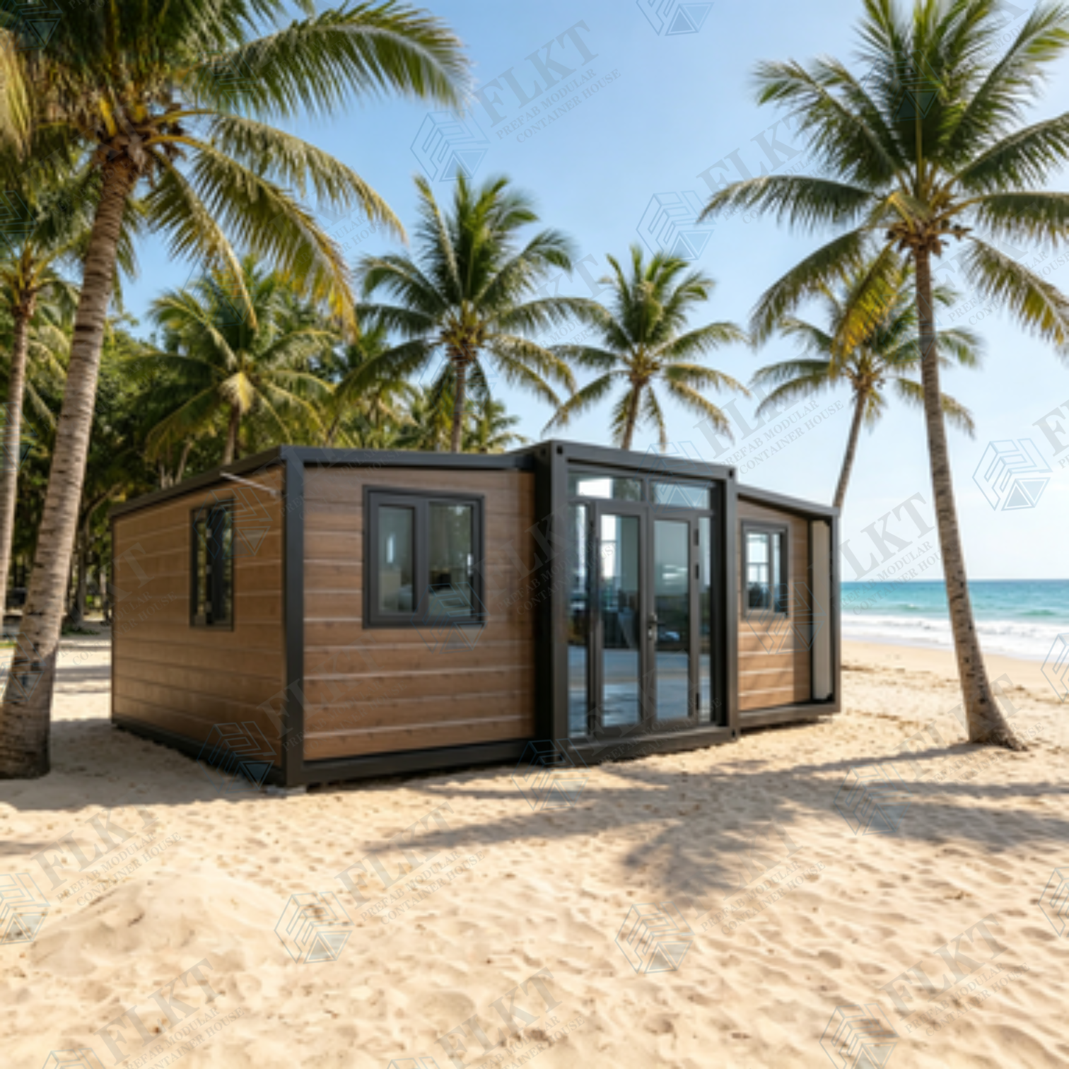 FLKT Steel Frame Waterproof Expandable Container House 2 Years Warranty Source Factory Modern Prefabricated Living Granny Flat