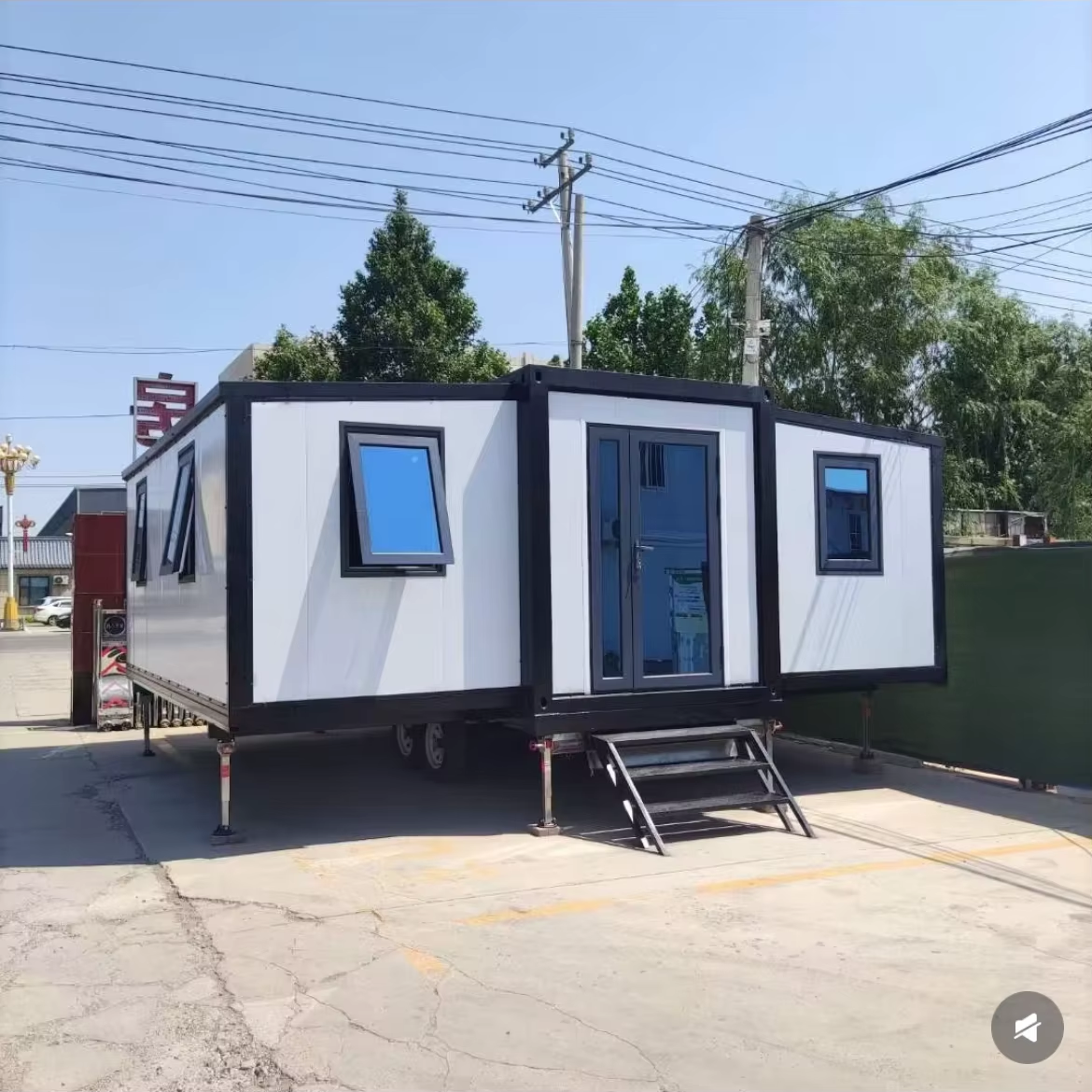 Conveniently Quick-to-Assemble Breathable Double-Wing Folding Villa House Integrated Expandable Sandwich Panel Container Sample