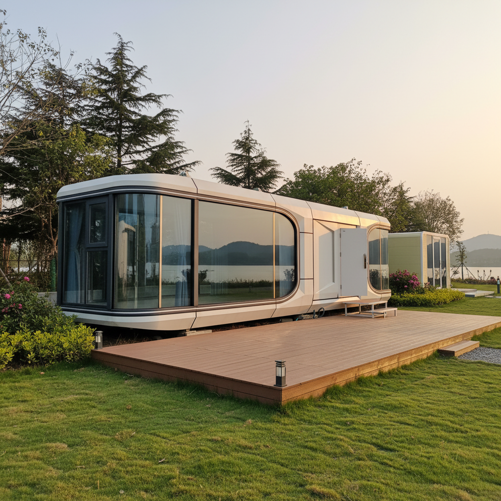 Luxury Space Capsule House Prefabricated Mobile Hotel Pod With Smart Home System Modular Glamping Cabin For Resort Investment