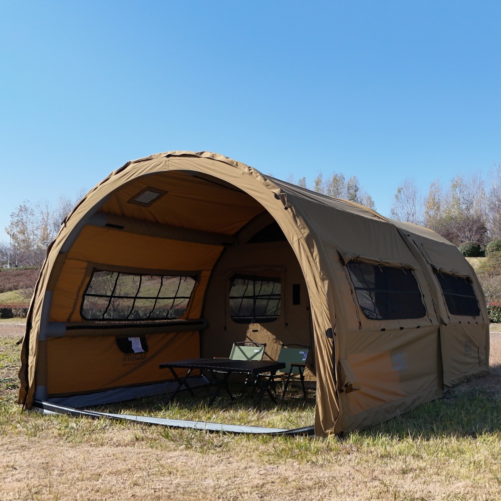 Quick Pop up Extended Flat Tunnel Tent for Emergency Shelter Disaster Relief Portable Waterproof Ventilation Windows