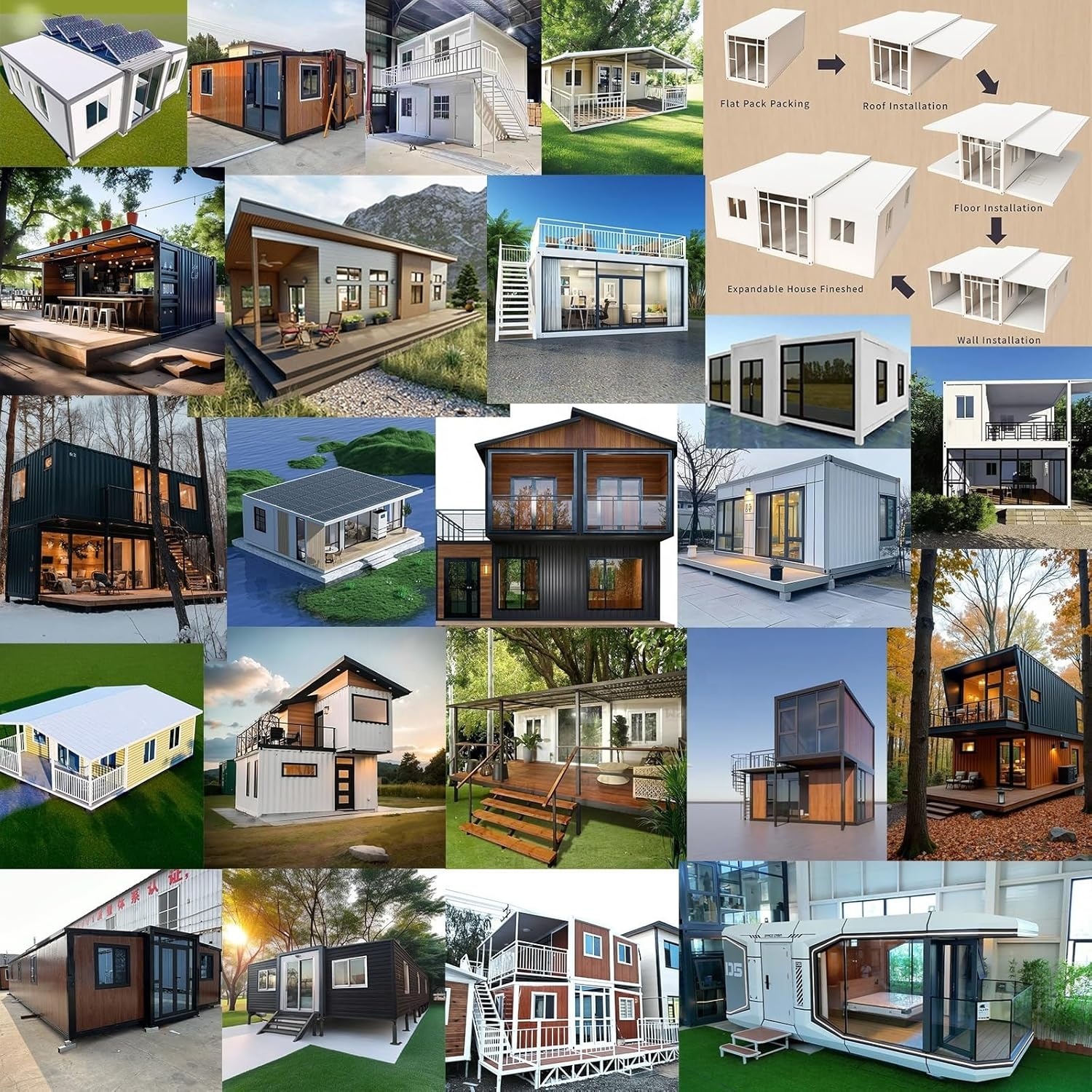 Atlas Quick Assembly 20FT Tiny Home for Sale Prefab, Expandable Modern Container House with 2 Bedrooms, Kitchen &amp; Bathroom