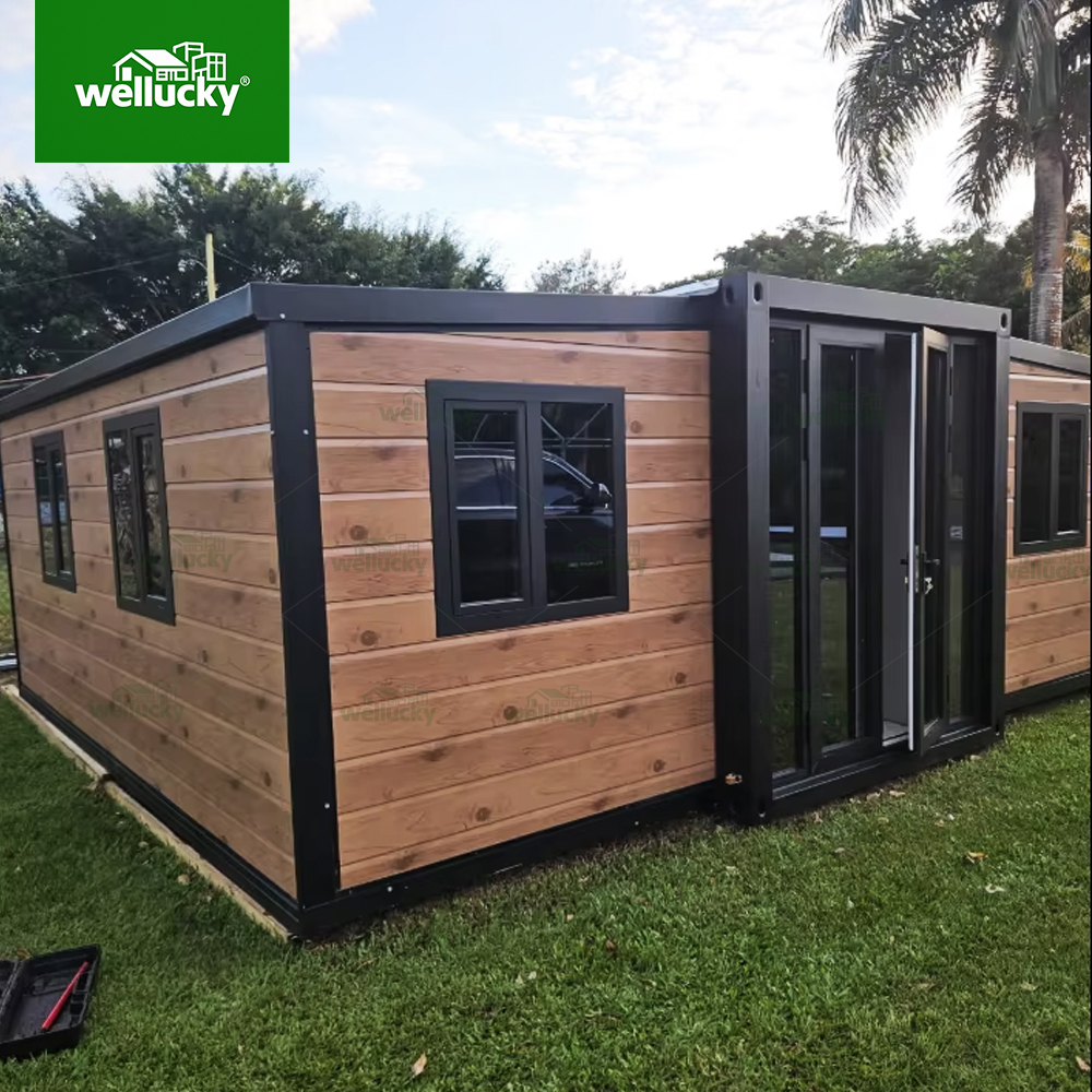 Prefabricated Mobile Housing Unit For Camps Workspace Temporary Accommodation Fold Out Container Home Expandable Container House