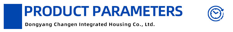 Prefabricated home details and specifications sheet