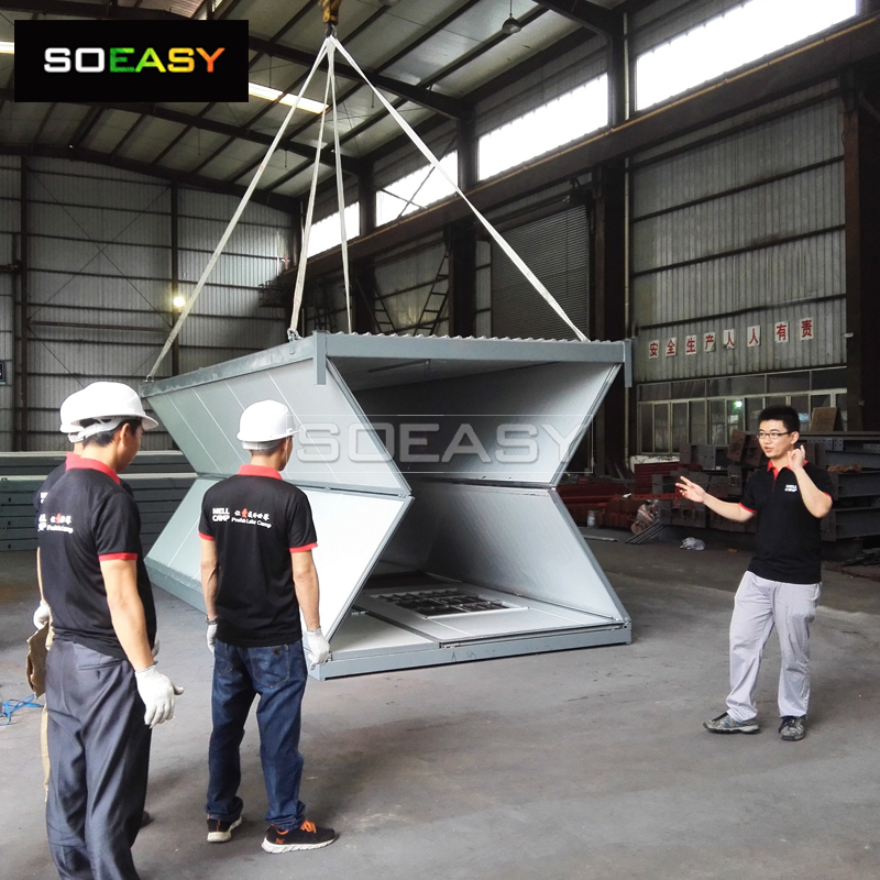 Modular Prefabricated Portable Folding Container Housing with Low Cost