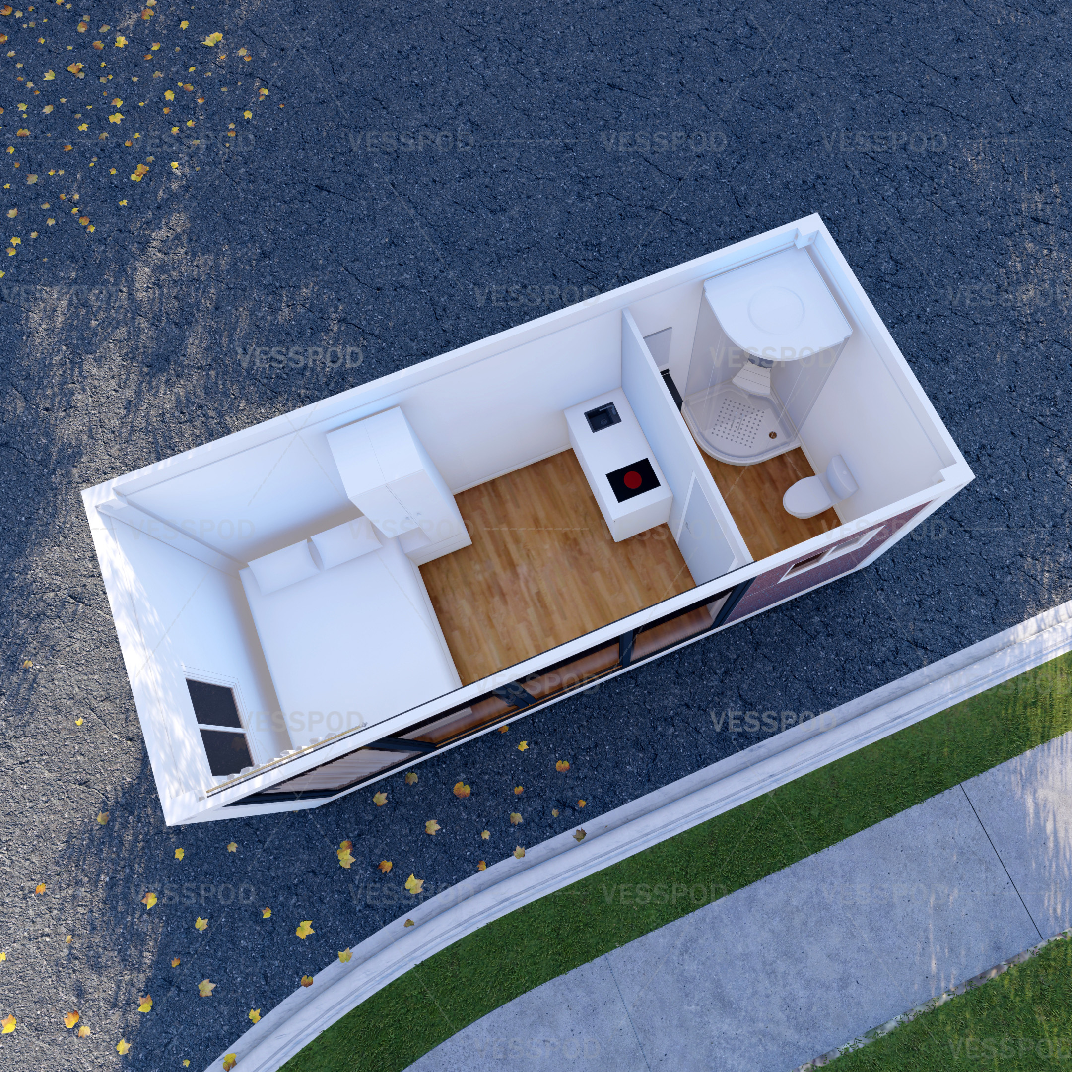 2-Story Fast-Assembled Steel Prefabricated Office Container House Expandable and Made of Sandwich Panel for Villa Building