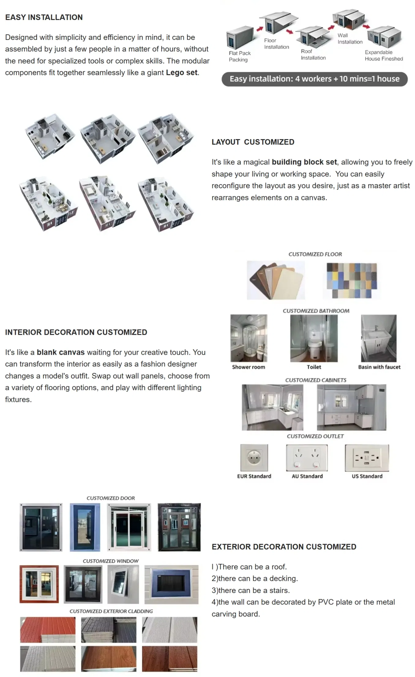 Expandable Container House Modular Portable Prefab Tiny Home