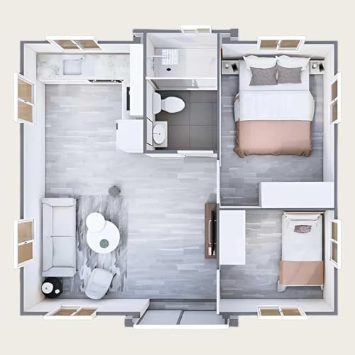 2-Story Prefabricated Expandable Steel Container House Tiny Home Structure Detachable Frame Tiny Homes for Sale