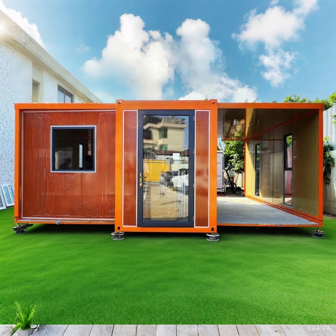 Modern Modular Steel Container House 20 Tiny Expandable Prefabricated Office Holiday Homes Easy Installation Living Room