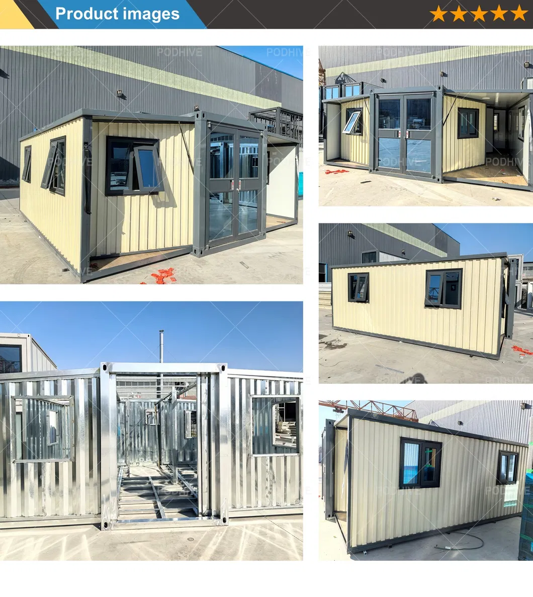 Customizable Expandable Prefab Vacation Home with Bathroom 20FT Container House Interior