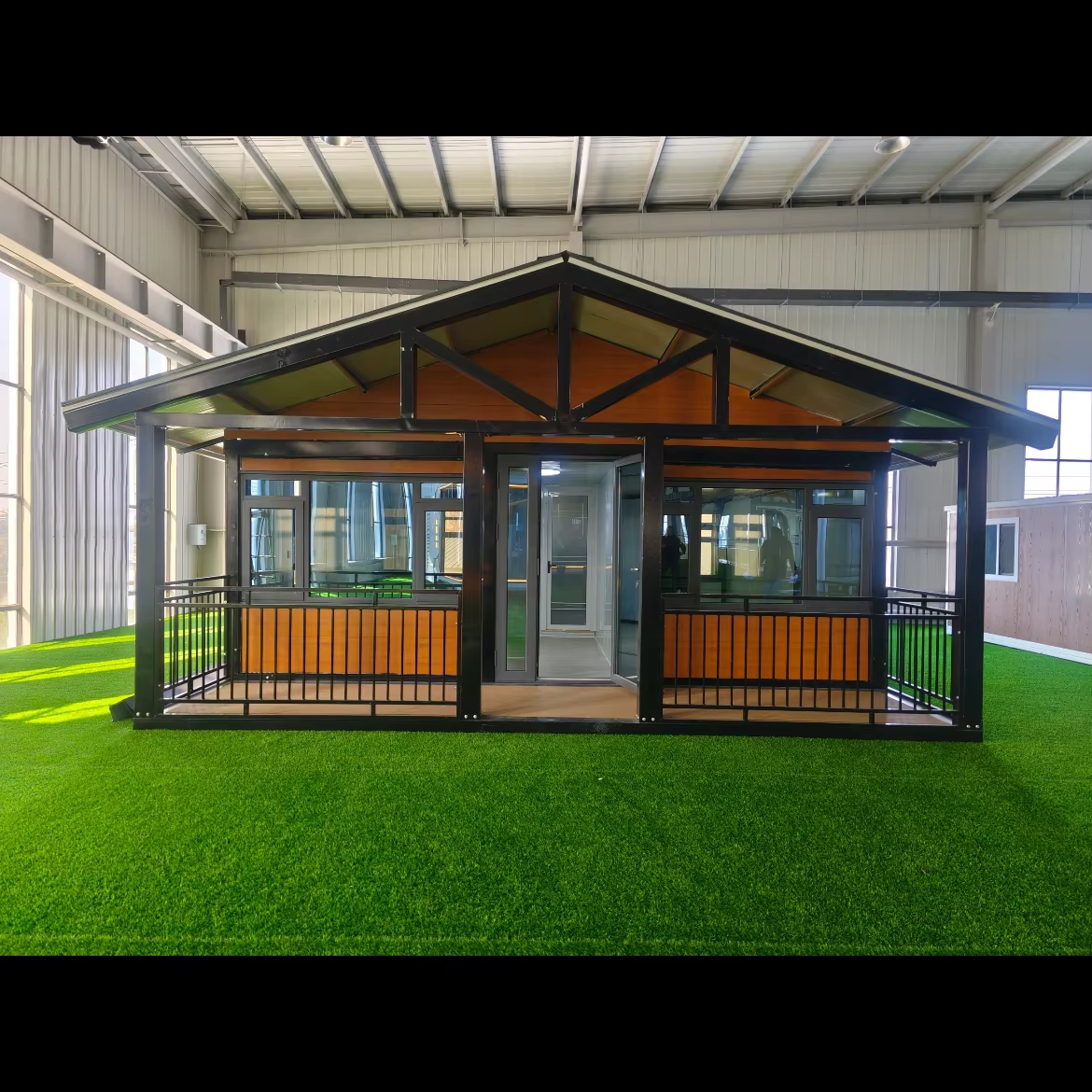Conveniently Quick-to-Assemble Breathable Double-Wing Folding Villa House Integrated Expandable Sandwich Panel Container Sample