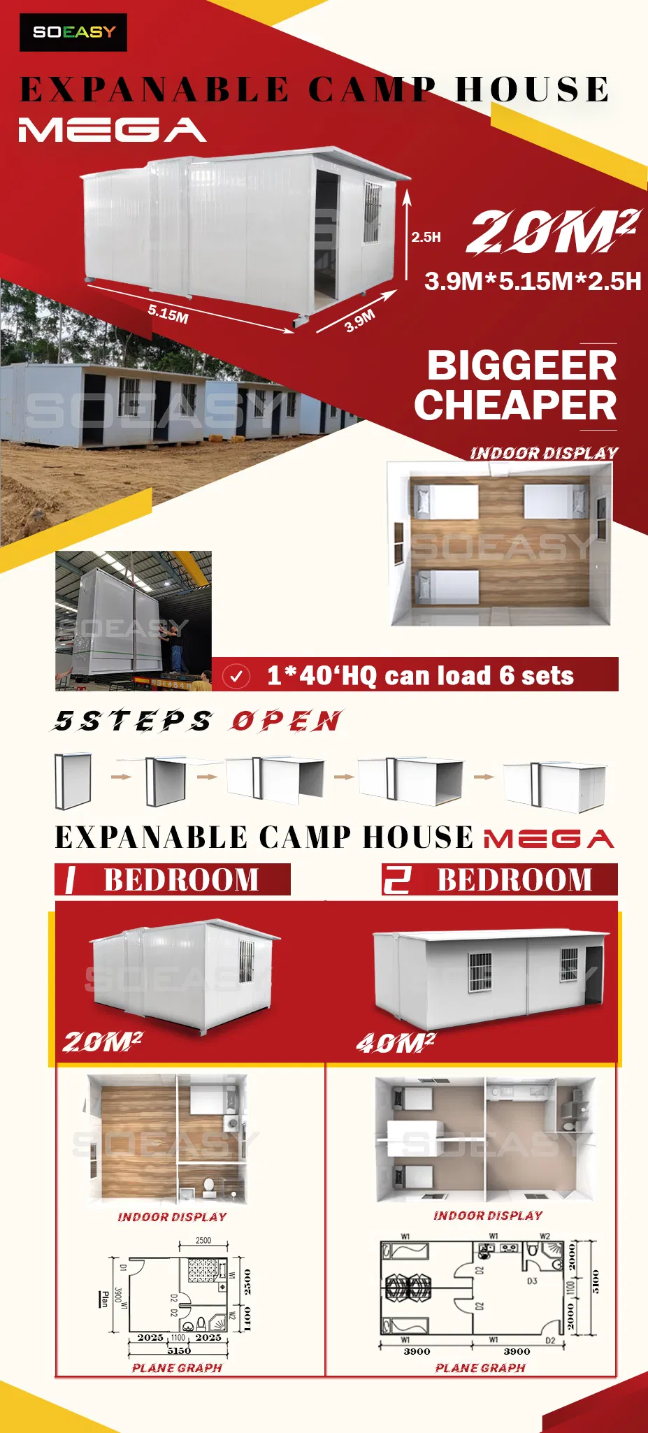 Prefabricated Home Refugee Tiny Expandable Labor Prefab House Mining Camp