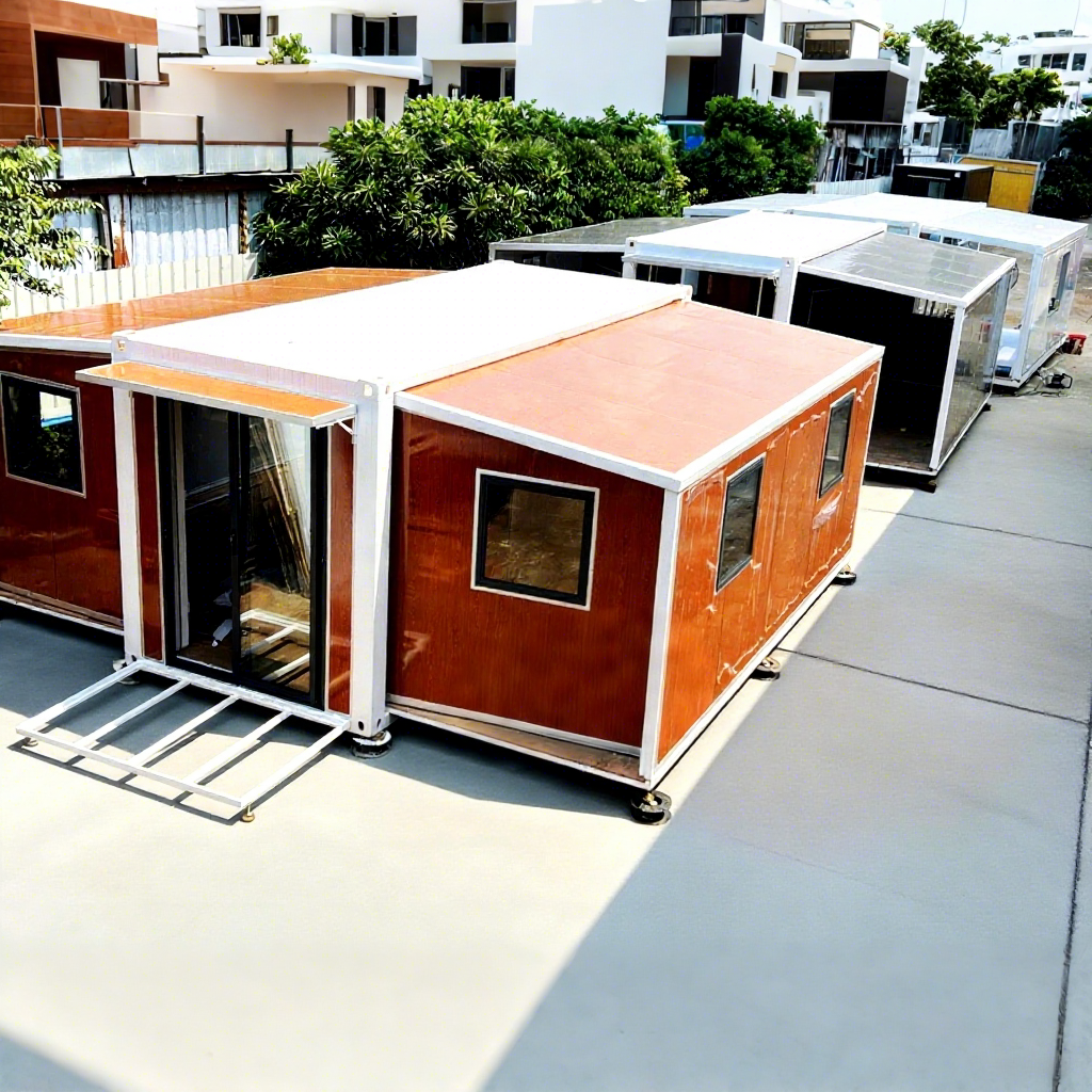 Modern Modular Steel Container House 20 Tiny Expandable Prefabricated Office Holiday Homes Easy Installation Living Room