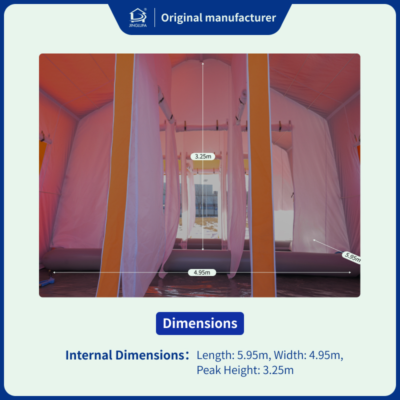 1000D Fabric Waterproof Inflatable Mobile Rescue Tent For Emergency Insolation