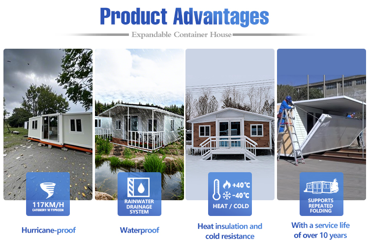 Expandable Container House Container Homes for Sale Usa 2 Bedroom Prefab House Portable Tiny House Foldable Office Container