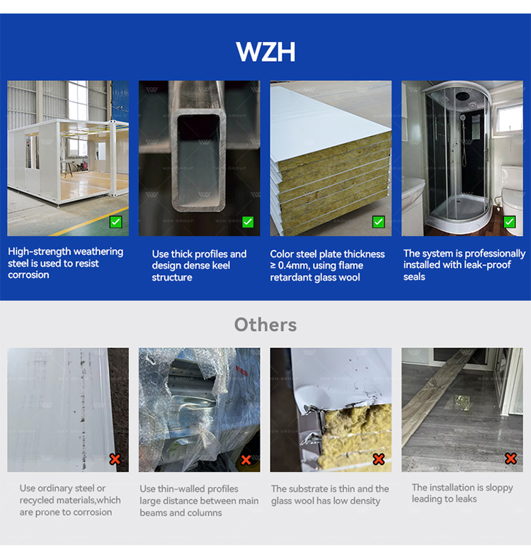 Fully expanded container house ready for use