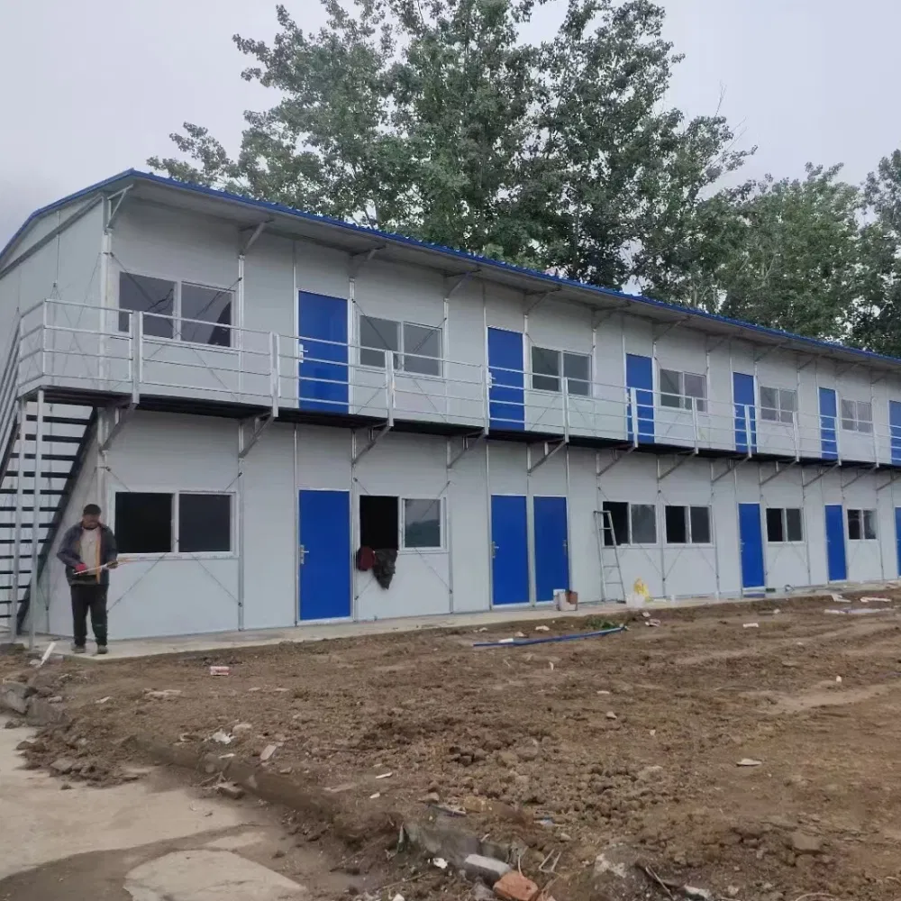 Insulated Sandwich Panel K-Type Prefab Cabin, Quick-Install Temporary Staff Accommodation