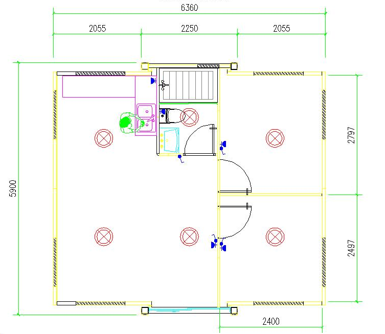 Modern Steel Extendable Expansion House Fully Equipped with Living Room Wooden Material for Office Building Application