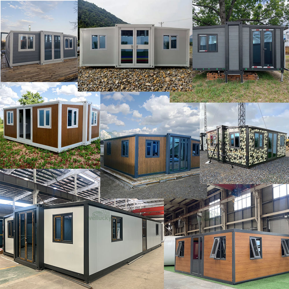 Prefabricated Mobile Housing Unit for Camps Workspace Temporary Accommodation Fold Out Container Home Expandable Container House