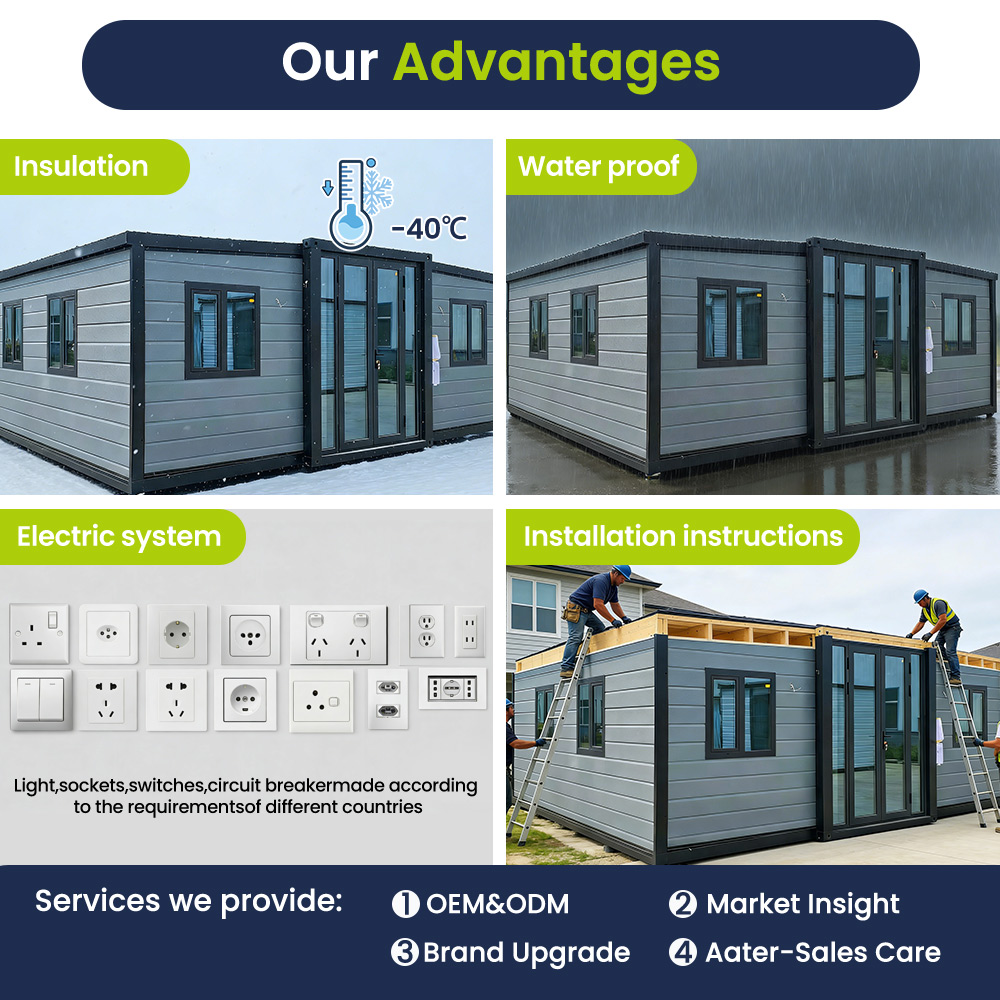 Zhongchen Prefab Container Villa 20ft Expandable Mobile Home with Kitchen Apartment Modern Living Space All in One Ready