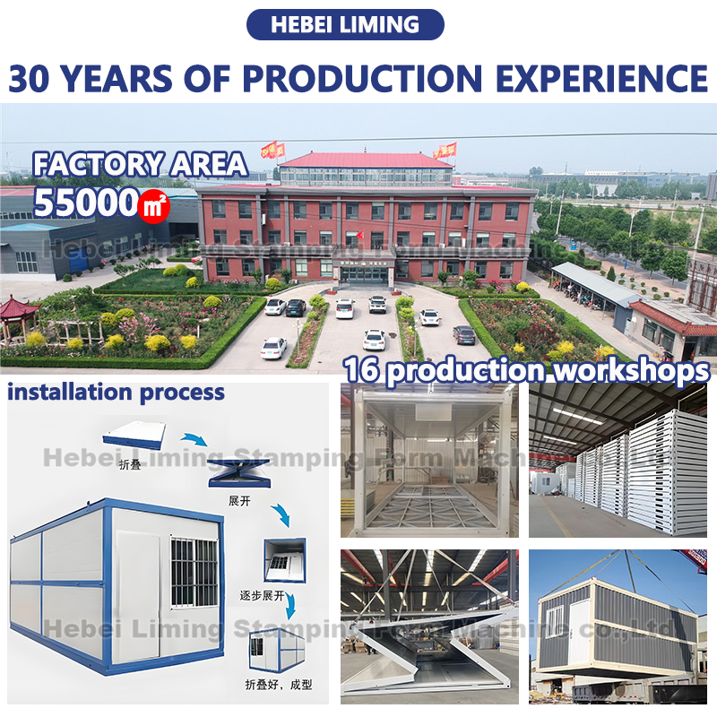 Folding Expandable Light Steel Container House Breathable Modern Design Worker Camps Accommodation Offices Office Building