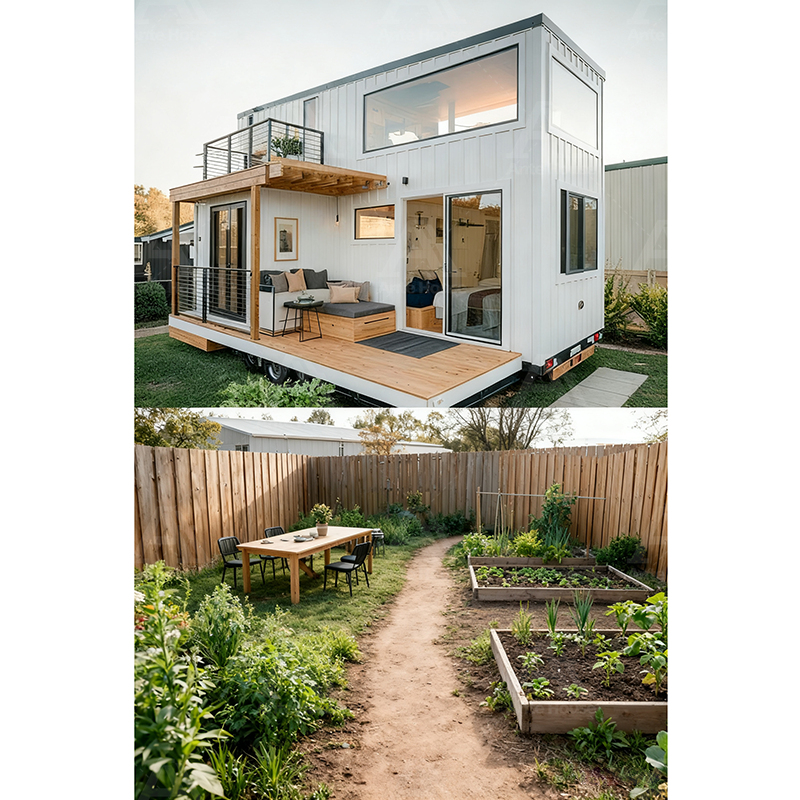 20ft Tiny Container Homes Mobile House Ready to Ship - Flexible Structure House Designs for Garden Offices, Bedroom Additions