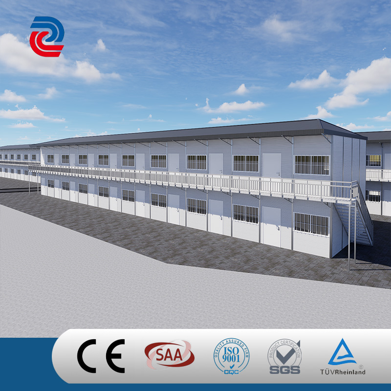 Insulated Sandwich Panel K-Type Prefab Cabin, Quick-Install Temporary Staff Accommodation