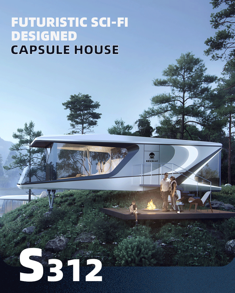 Luxury Prefabricated Modular Tiny Commercial Space Mobile Modern Capsule House Airship Pod Capsule Room for Living Resort