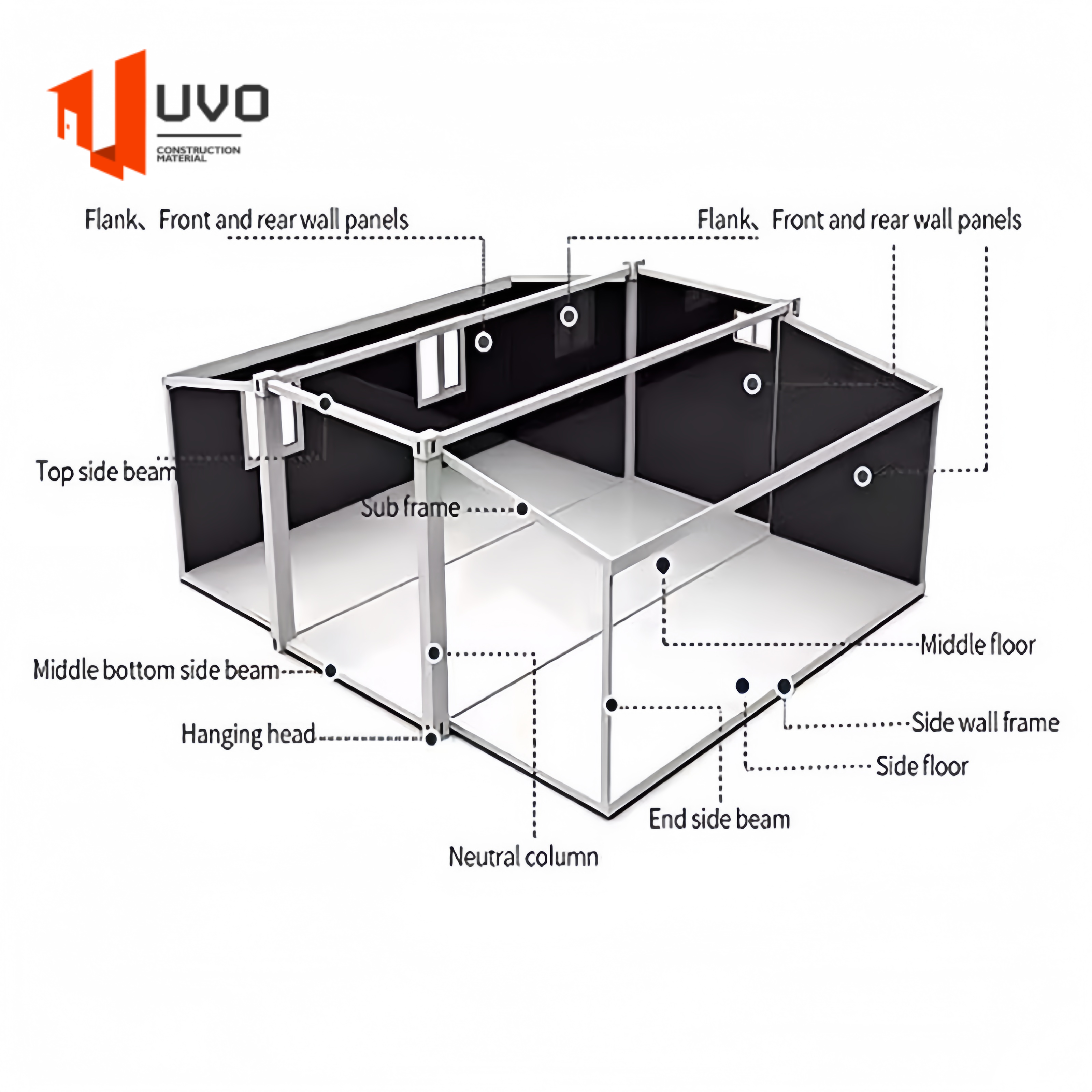 20ft Expandable Steel Container Hospital Prefabricated Modular Medical Clinic Portable Emergency Isolation Hurricane Proof