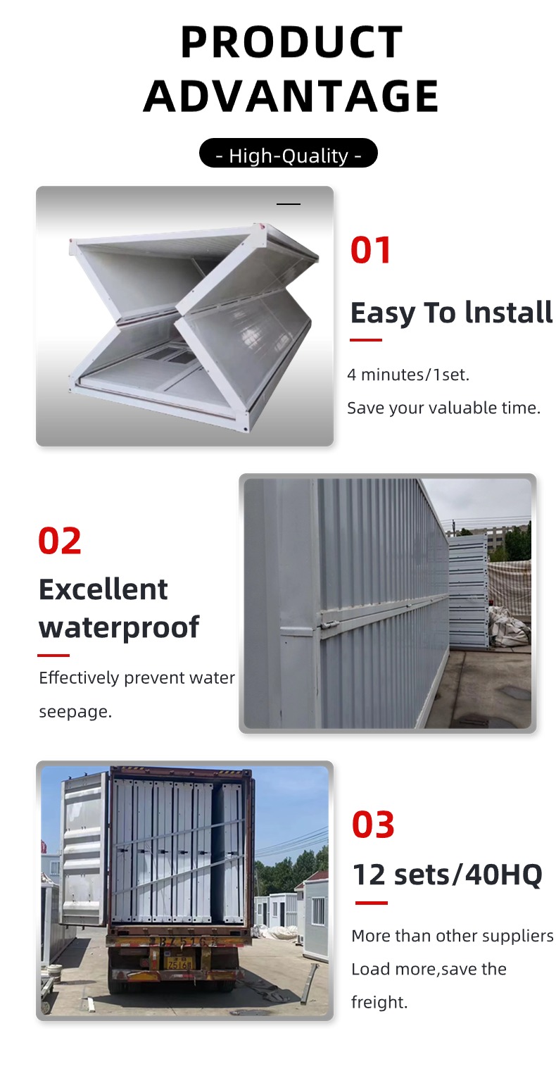 Folding container house structure detail
