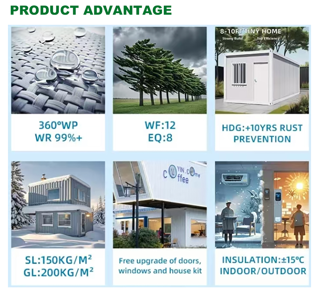CE Certified 10ft Expandable Prefab House 10 Min Easy Setup Modular Mobile Cabin for Garden Office Residential Use Factory Price
