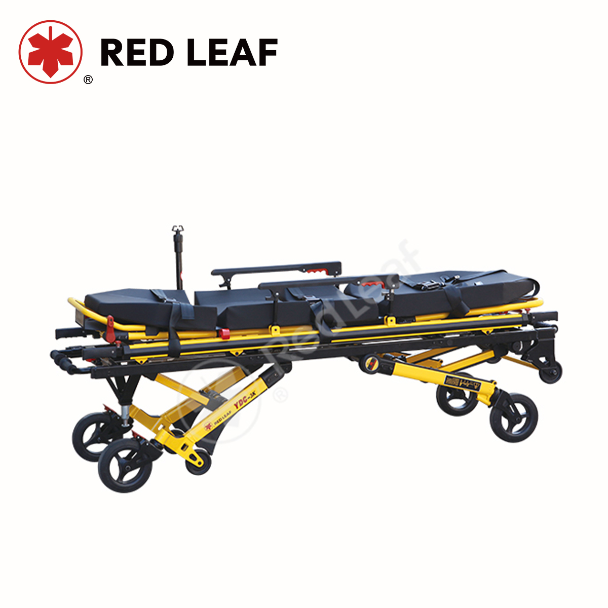 Medical Equipment Emergency Transfer Ambulance Stretcher With Manual Universal Lockable Wheels Aluminum Alloy For CPR