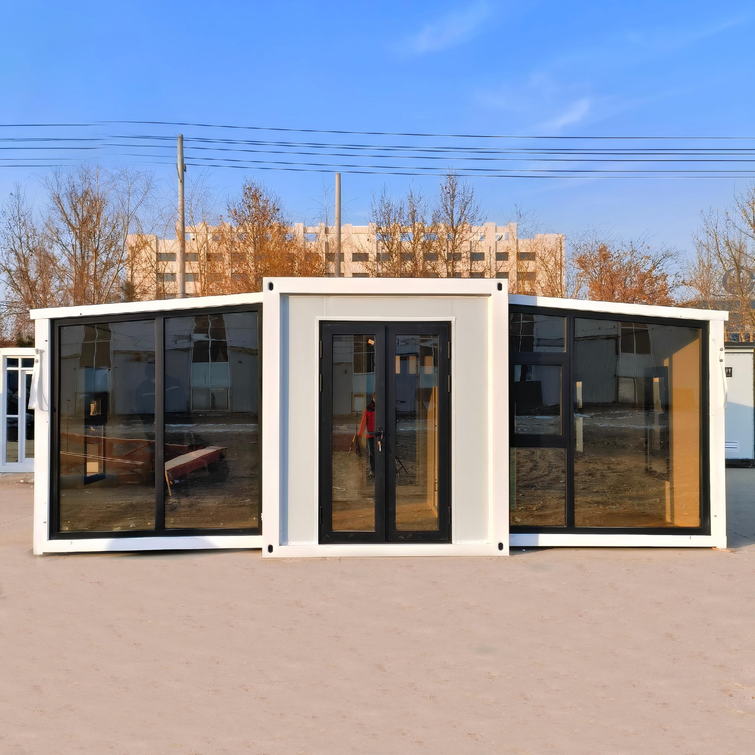 Portable Luxury Modular Homes 20ft 40ft Expandable Steel Container 1-4 Bedroom Tiny Villas Prefabricated Luxury Housing