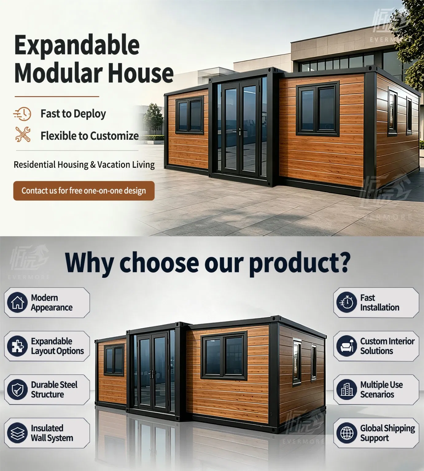 20FT Expandable Modular Portable Tiny House Container Home