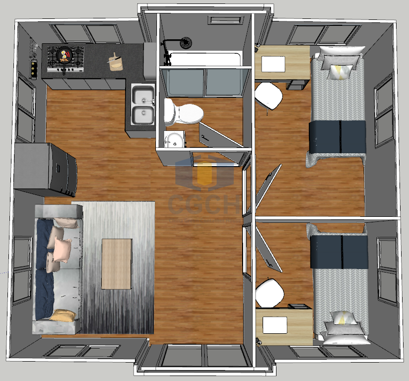 Customized Expandable Container House 20ft/40ft Modular Prefab with Solar Luxury Tiny Homes for Bedroom Use